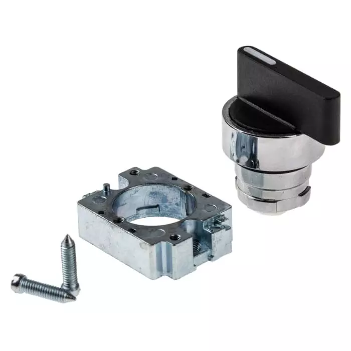 RS PRO 2 Position Selector Switch Head, 22mm Cutout, Black Handle, 2052370