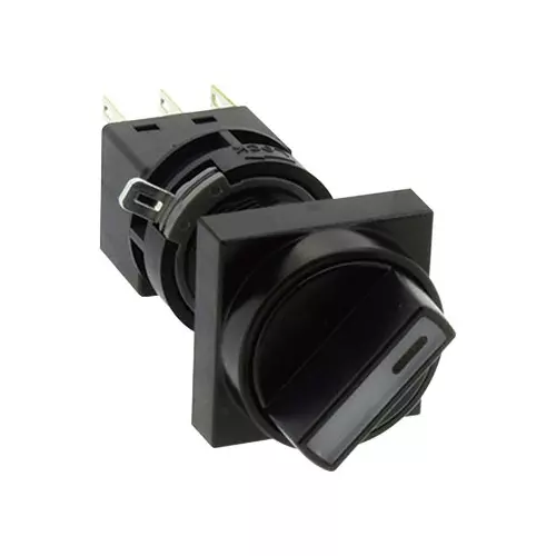 IDEC H6 Series HA F Type Illuminated Selector Switch Round 90° 2 Notch 16 mm Diameter, HA3F-21C51PW