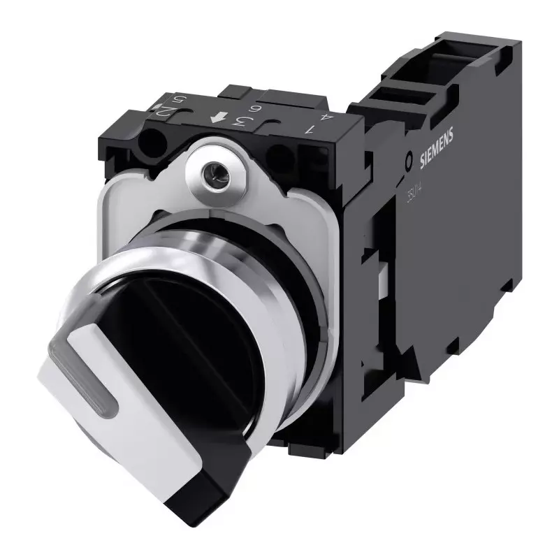 Siemens Selector Switch - Illuminated 2 Positions, 3SU1150-2BF60-1FA0