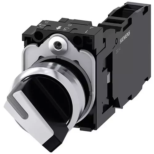 Siemens Panel Mount Selector Switch DPST-NO/NC Illuminated 10 Amp, 982-3SU11502BF601FA0