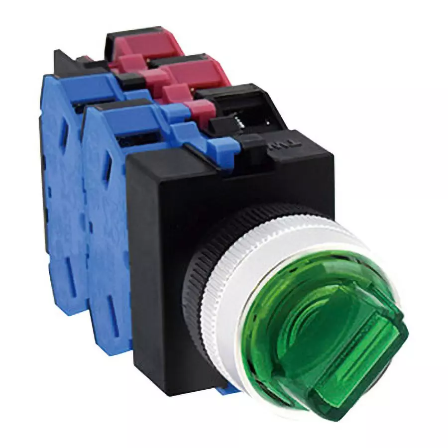 IDEC TW Series ASLW Type LED Illuminated Selector Switch Φ22 mm, ASLW31140DG