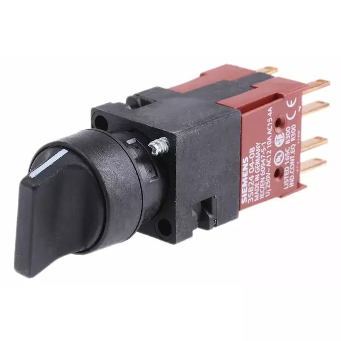 Siemens Selector Switch - 3 Positions, 3SB2210-2DB01