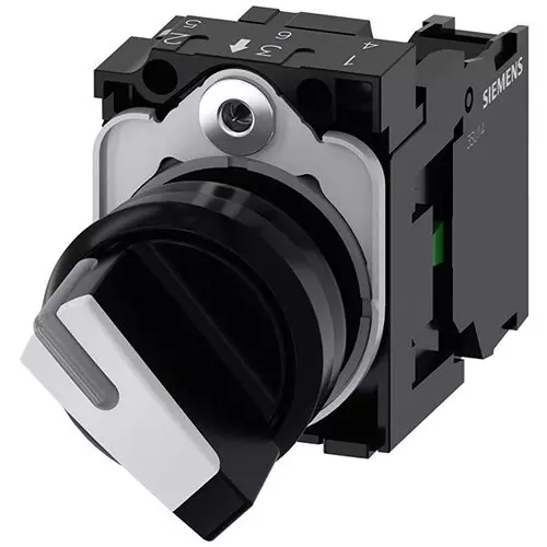 Siemens Panel Mount Selector Switch SPST-NO Non-Illuminated 10 Amp, 982-3SU11002BF601BA0