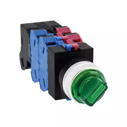 IDEC TW Illumination Selector Switch Φ22 mm Mounting Hole Diameter 90° Notch Angle LED, ASLW22622DG