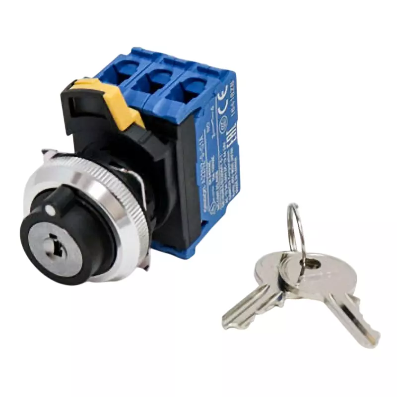 Omron Key Type Type Selector Switch 3 Notches 3A Φ30 mm Mounting Hole Diameter, A30NK-3MM-01DA-G111