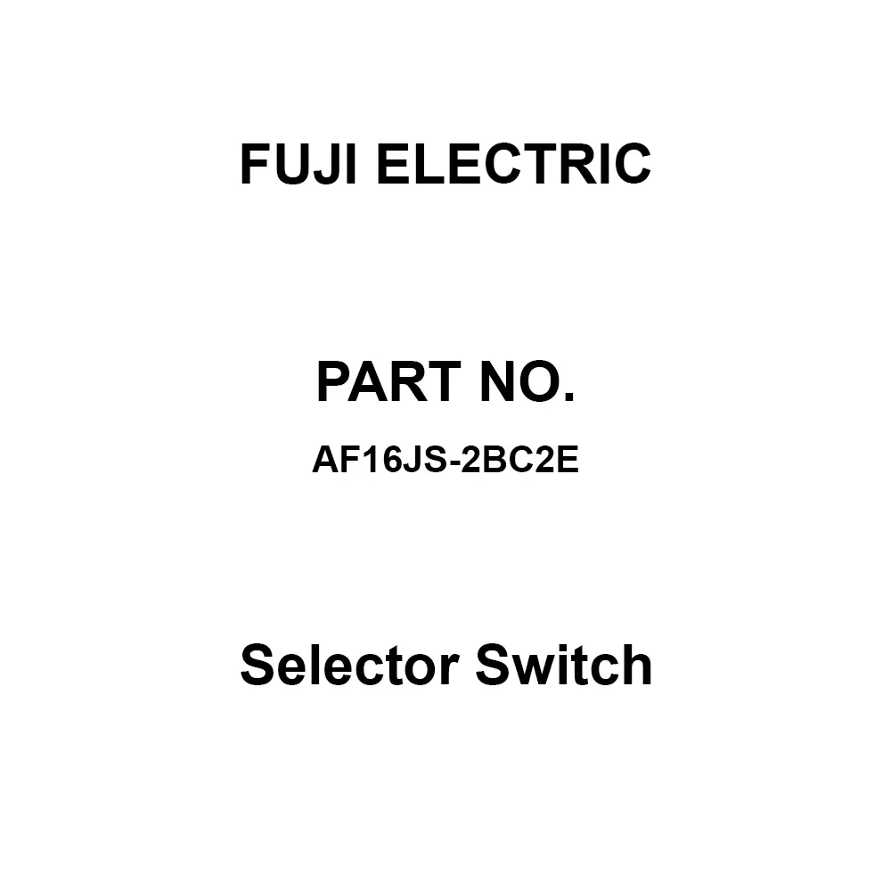 Fuji Electric Square Key Type Selector Switch 2C Contact AC/DC 250 V, AF16JS-2BC2E