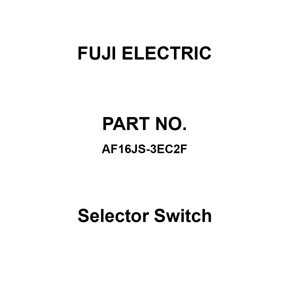 Fuji Electric Square Key Type Selector Switch 2C Contact AC/DC 250 V, AF16JS-3EC2F