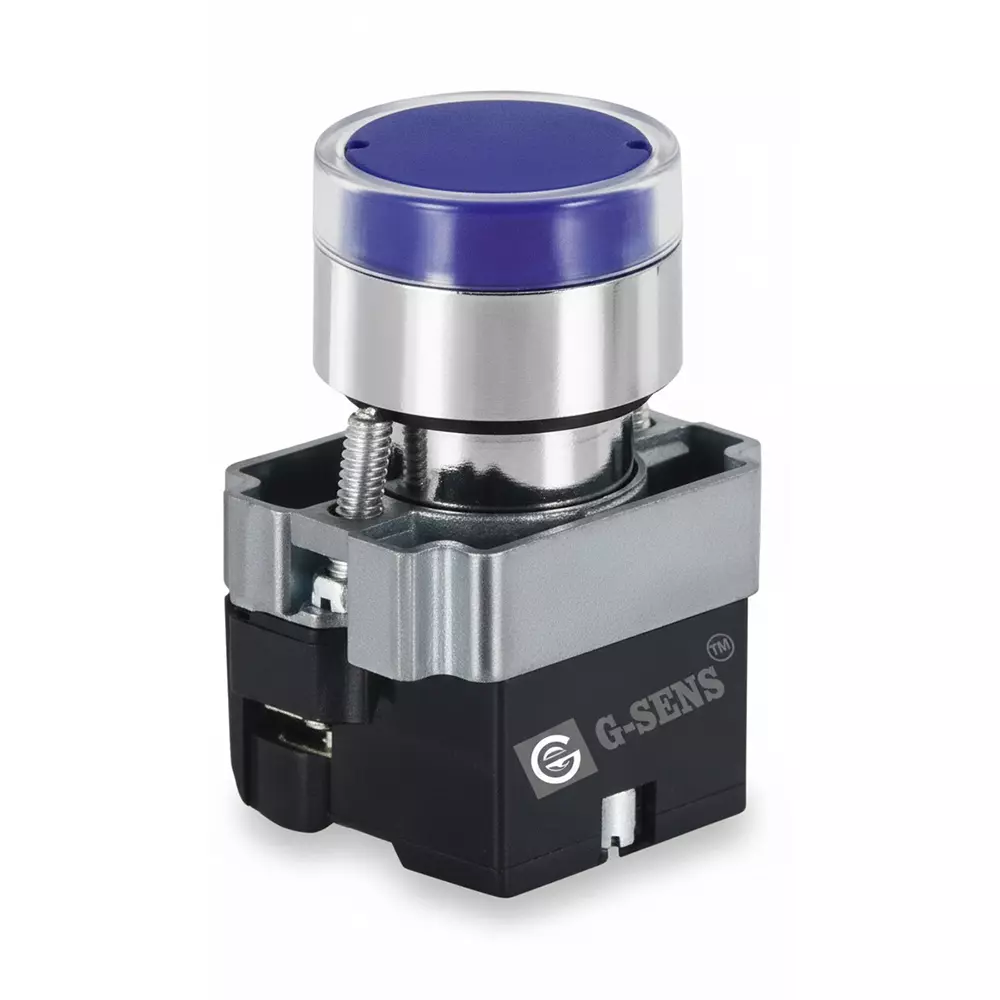 G-SENS Push Button Actuator 22.5 mm Round 230 V AC Blue, GESBE83C