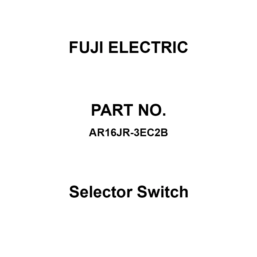 Fuji Electric Round Knob Type Selector Switch 2C Contact AC/DC 250 V, AR16JR-3EC2B
