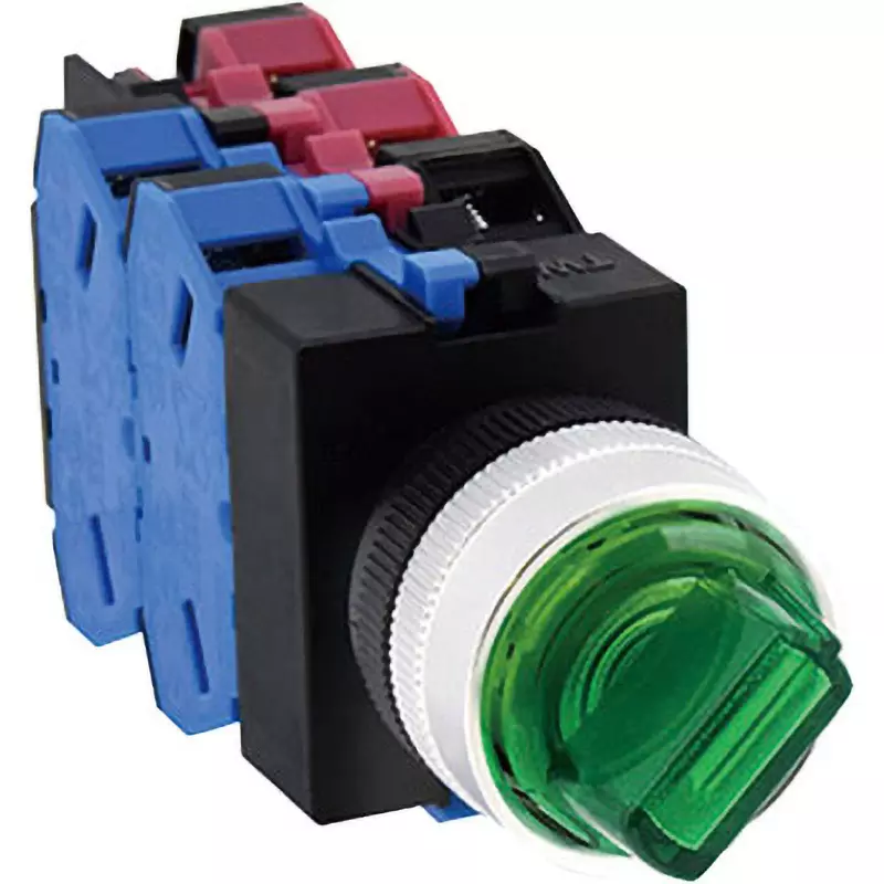 IDEC TW Illumination Selector Switch Φ22 mm Mounting Hole Diameter 45° Notch Angle, ASLW332222DG