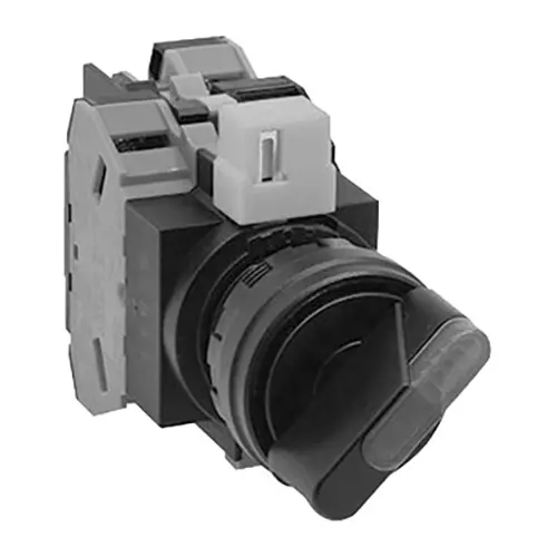 IDEC HW Series Illuminated Selector Switch LED 90° 2 Notch/60° 2 Notch 22 mm Diameter, HW1F-211Q4Y