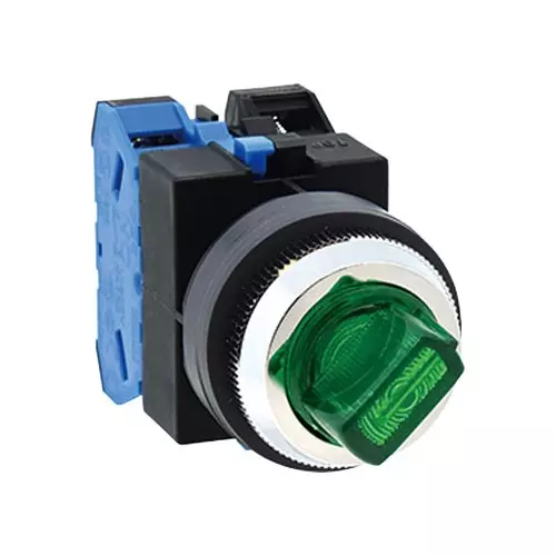 IDEC TWS Series Φ25 mm LED Illuminated Selector Switch 45° 3 Notch 1a-1b, ASLS312211DNR-203