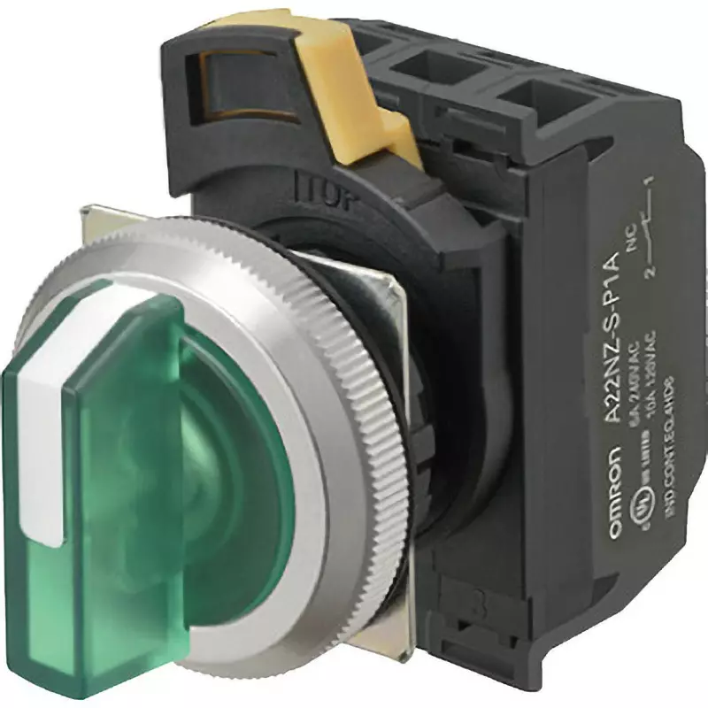 Omron Transparent Knob Type Selector Switch White Color 2B Contact Configuration 3 Notches Φ30 mm Mounting Hole Diameter, A30NW-3MR-TWA-P202