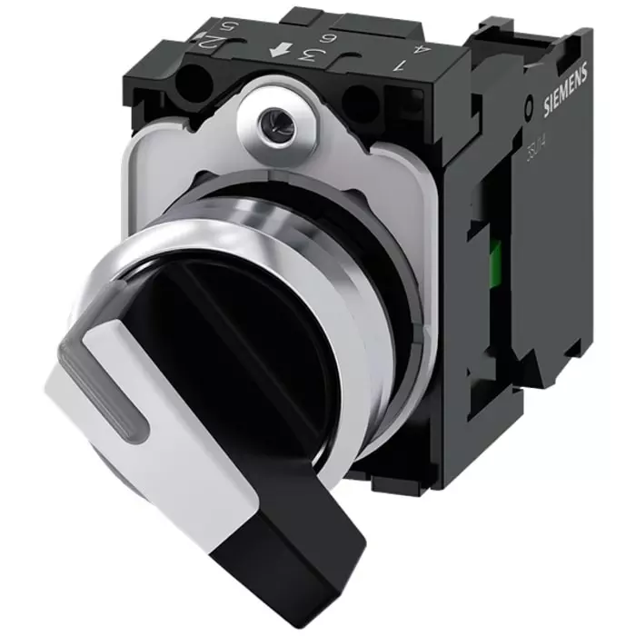 Siemens Latching Toggle Switch - (1NO) 32.3mm Cutout Diameter 2 Positions, 3SU1150-2CF60-1BA0