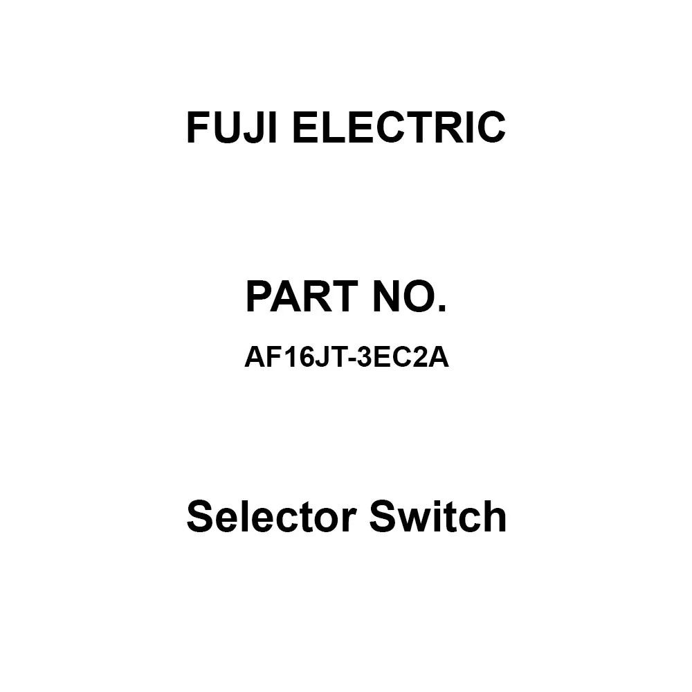Fuji Electric Right-Angle Key Type Selector Switch 2C Contact AC/DC 250 V, AF16JT-3EC2A