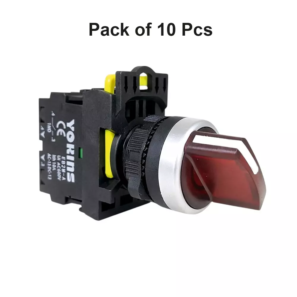 yokins-illuminated-selector-switch-3-way-2no-contact-22-mm-mounting-hole-diameter-220-v-ac-operating-voltage-red-eb2m-a-20xd-pack-of-10-pcs
