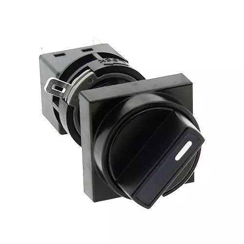 IDEC H6 Series HA F Type Illuminated Selector Switch Round 90° 2 Notch 16 mm Diameter, HA3F-2C61S
