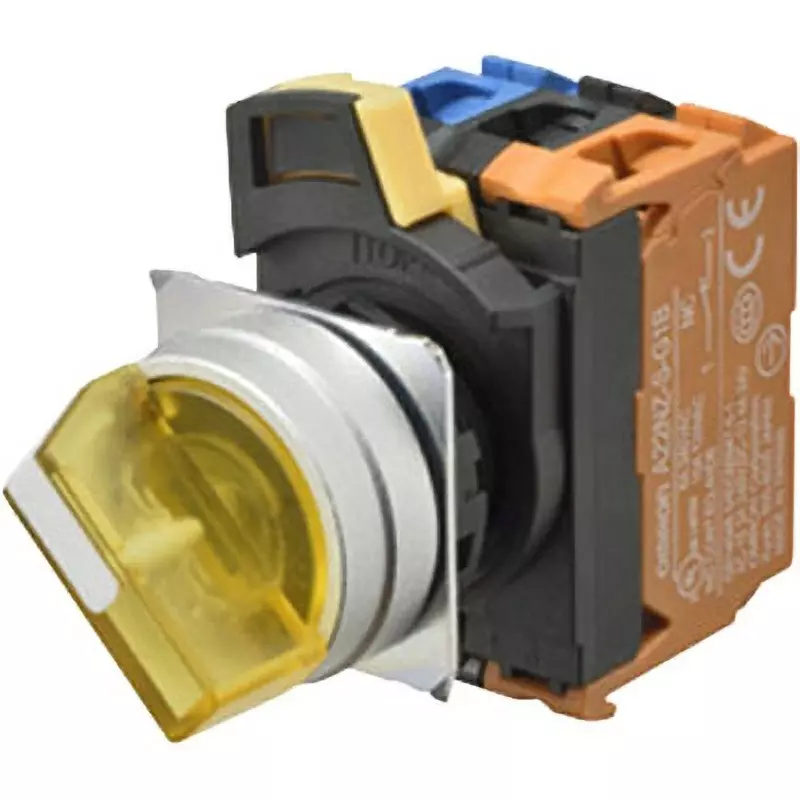 Omron Screw Terminal M3.5 Selector Switch Φ22 mm Green, A22NW-2MM-TGA-G100-GD