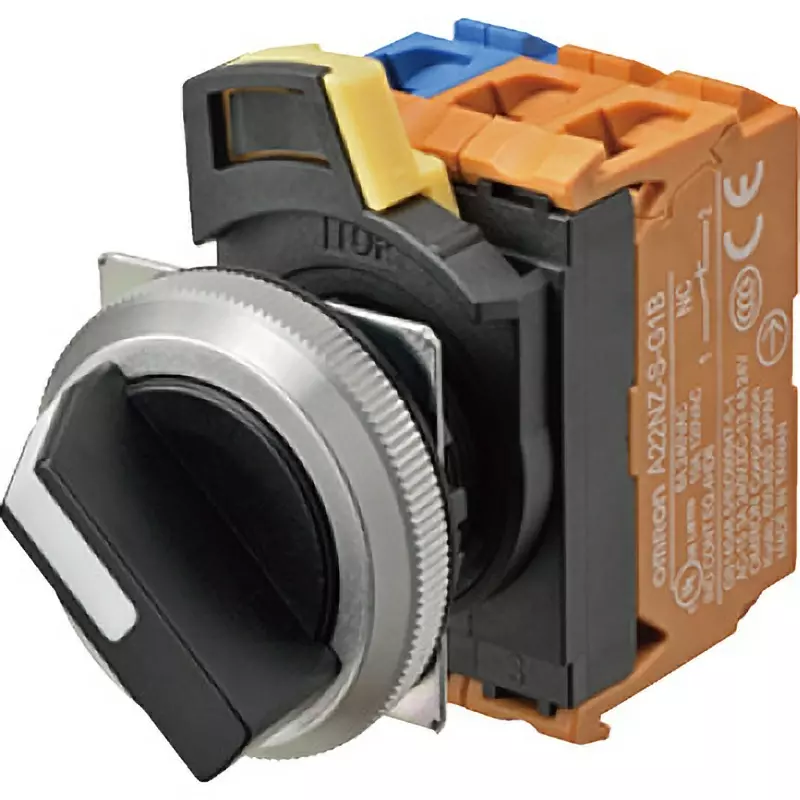 Omron Opacity Type Selector Switch Φ30 mm Mounting Hole Diameter 1A2B Black, A30NS-2MM-NBA-G122-NN