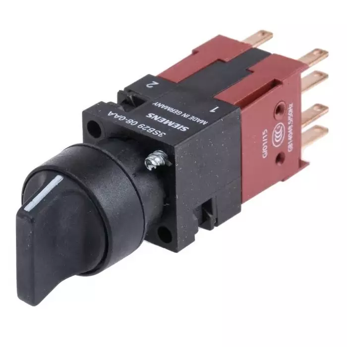 Siemens Selector Switch - 3 Positions, 3SB2210-2EB01