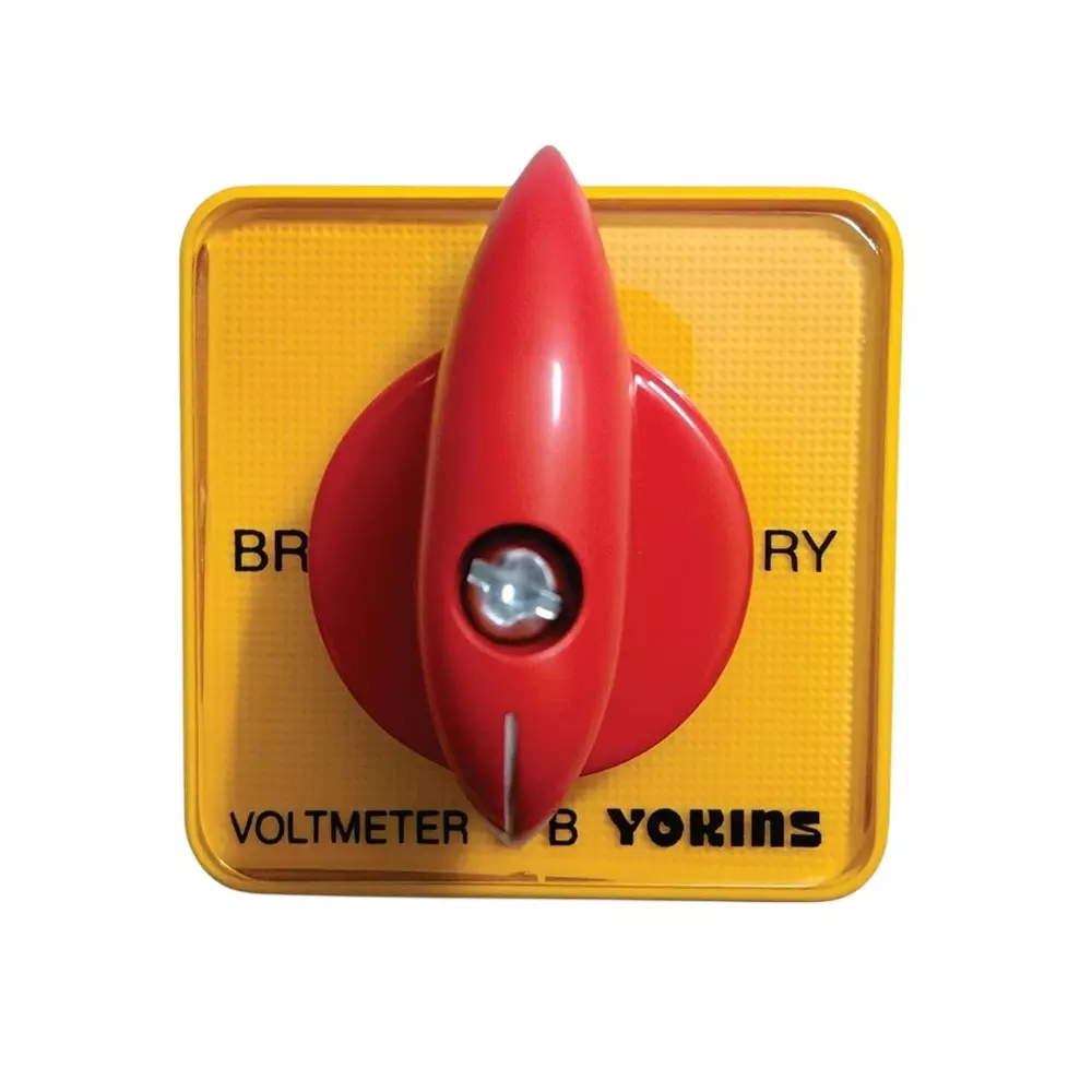 YOKINS Voltmeter Selector Switch 6 A Current Rating 1 Pole 3 Way Yellow, YOK-RSVSS