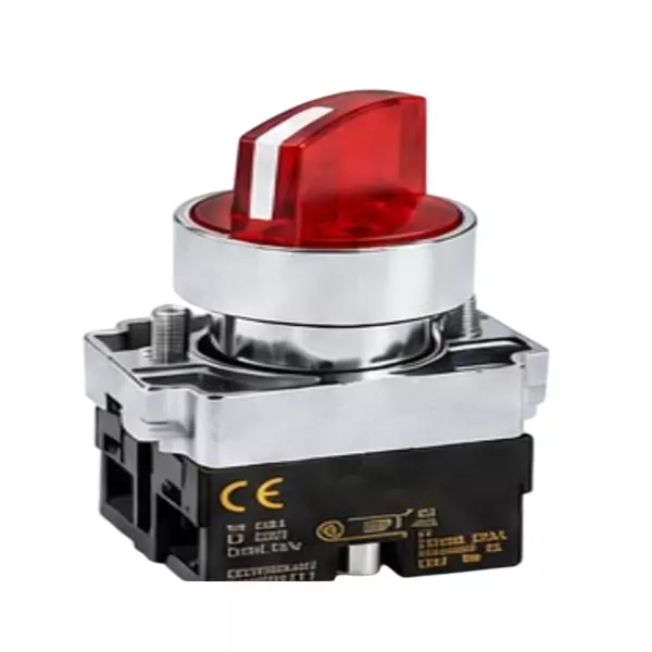 Ceyone Illuminated Selector Switch 2 Position 10 Amp 220 V AC Red Color, CEY-05