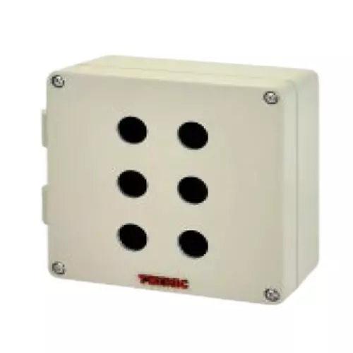 Teknic Control Stations 6 Way Grey Cover / Grey Housing 180 x 180 x 101 mm, 2010J14