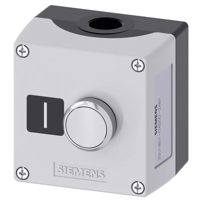 Siemens Control Station Switch, Metal, White, I, IP66, IP67, IP69, 3SU1851-0AD00-2AB1