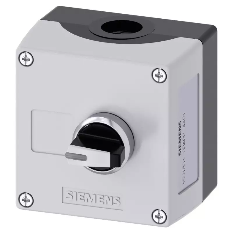 Siemens Control Station Switch, Plastic, IP66, IP67, IP69, 3SU1801-0BA00-4AB1