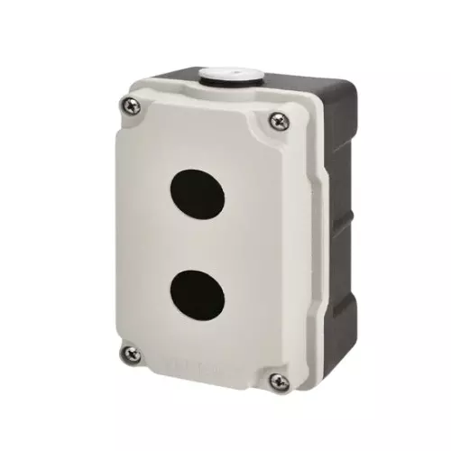 Teknic Control Stations 2 Way Grey Cover / Black Housing 80 x 135 x 70 mm, 7001C13