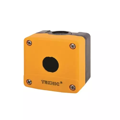 Teknic Control Stations 1 Way Yellow Cover / Black Housing 73 x 73 x 51 mm, 4006A10
