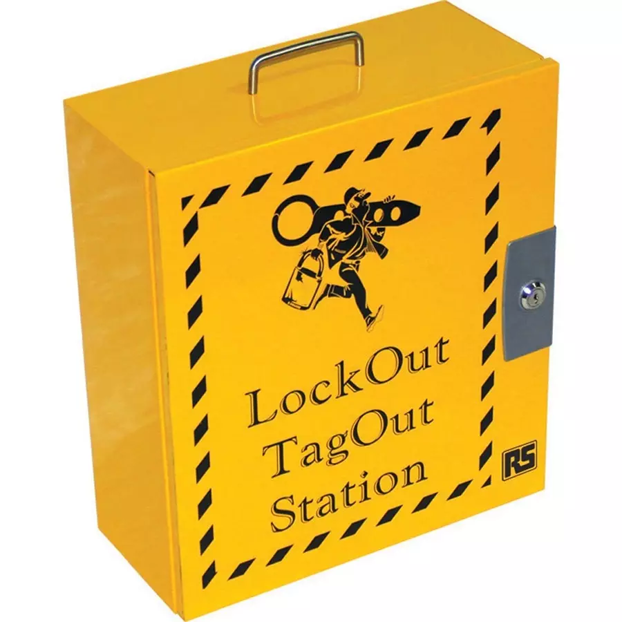 RS PRO Lockout Station Polyvinyl Chloride Yellow 360 mm 410 mm 155 mm, 8625253