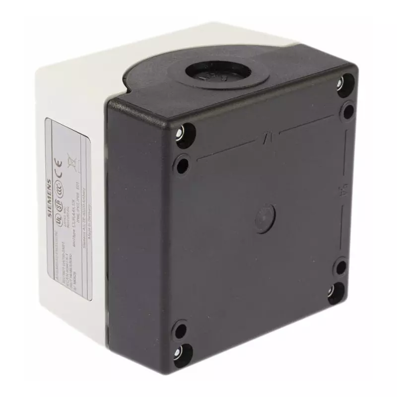 Siemens Enclosed Push Button - SPST, Plastic, Red, O, IP66, IP67, IP69, 3SU1801-0AC00-2AB1