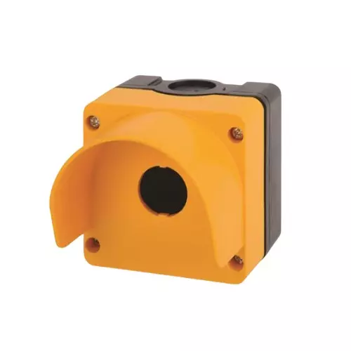 Teknic Control Stations 1 Way Yellow Cover / Black Housing 75 x 75 x 85 mm, 6018A10