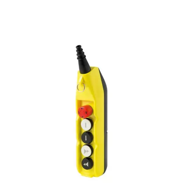 GIOVENZANA Push Button Pendent Station 5 Button 345 mm Black & Yellow Plastic for Industrial Use, PL05D2/E