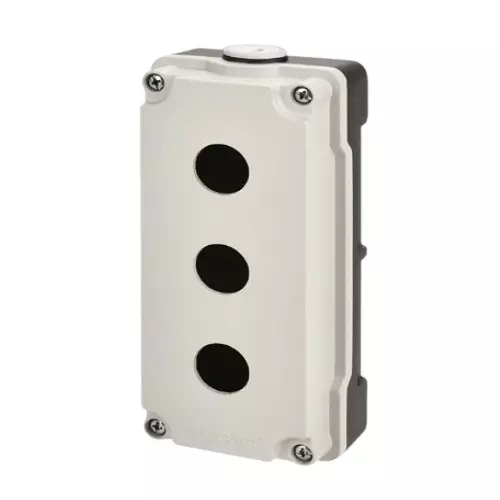 Teknic Control Stations 3 Way Grey Cover / Black Housing 80 x 180 x 52 mm, 2007E13