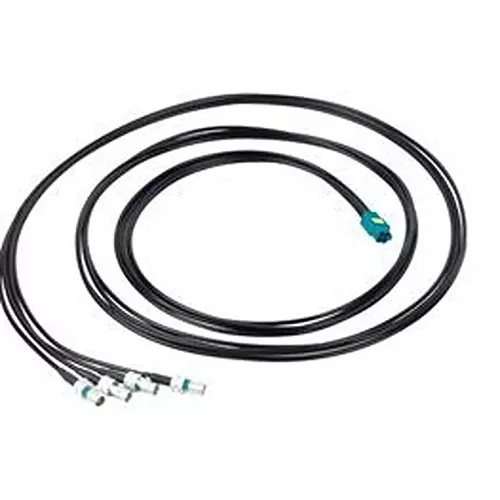 AMPHENOL RF Cbl, Mini Fakra Typ A Jack-4X Plug/19.7", 095-820-243M050.