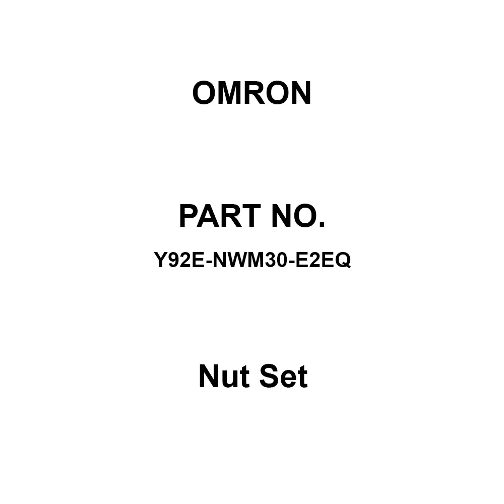 Omron Nut Set Φ30 mm Suitable Dia, Y92E-NWM30-E2EQ