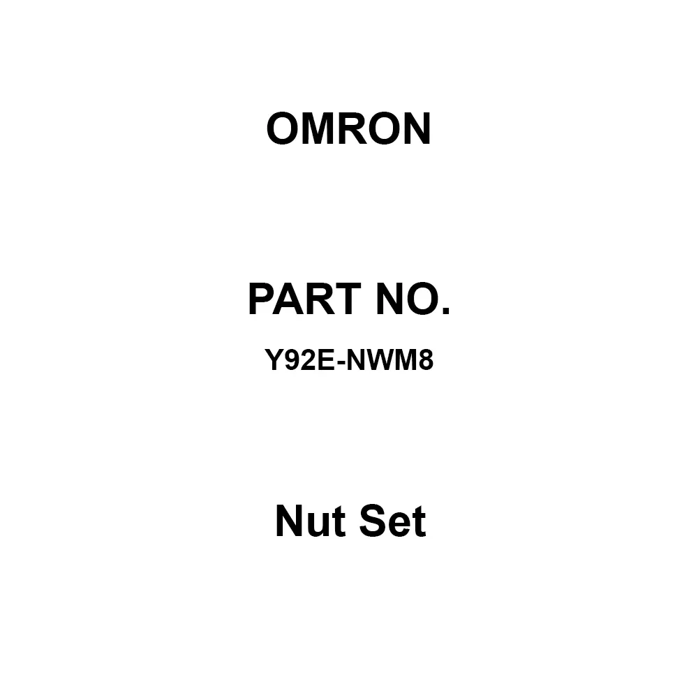 Omron Nut Set Φ8 mm Suitable Dia, Y92E-NWM8