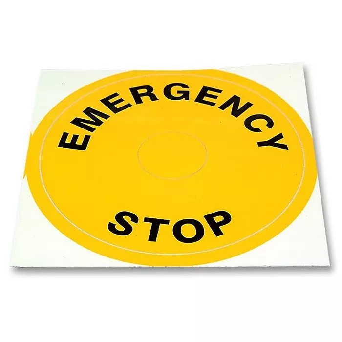 APEM LABEL, EMERGENCY STOP, A01YL1