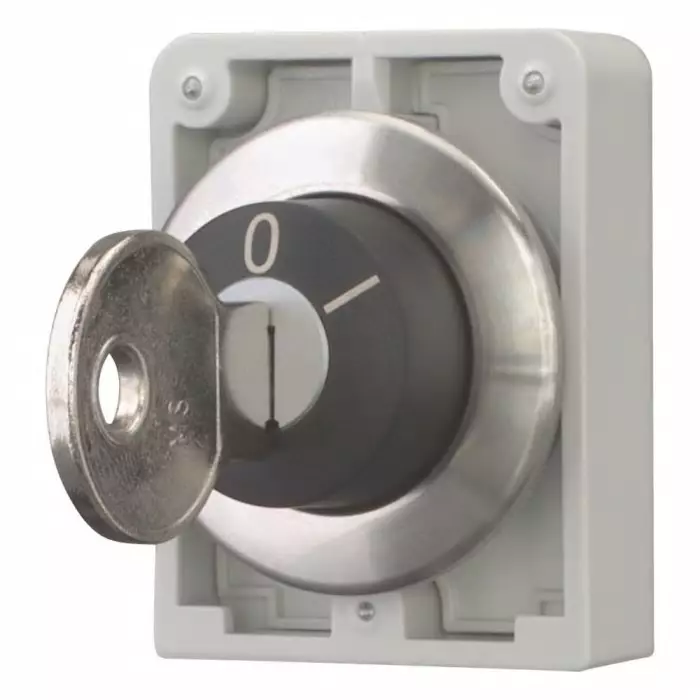 EATON M30 2-position Key Switch Head, Momentary, 30 mm Cutout, 188176 M30I-FWS-MS5