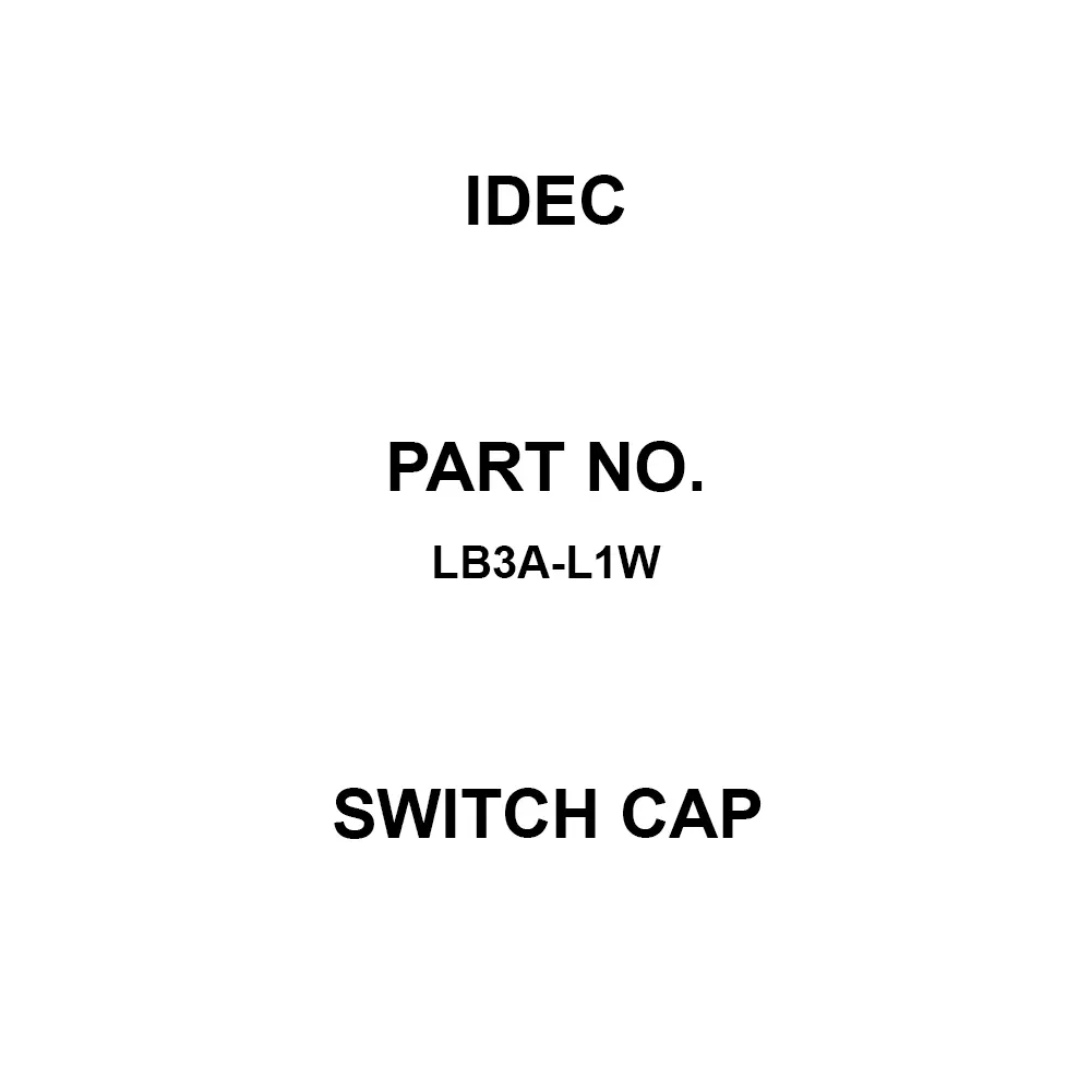 IDEC Lens Switch Cap White Color, LB3A-L1W
