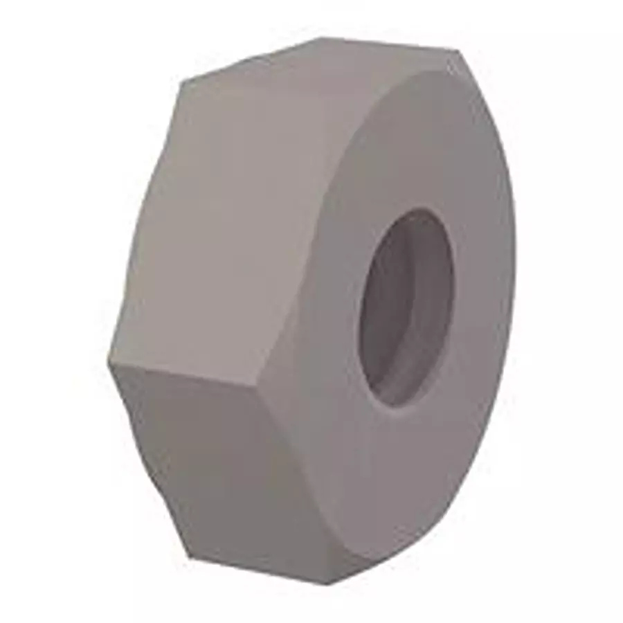 ESSENTRA COMPONENTS Hex Nut, 8-32 Thread, Natural, Nylon, 0400832Hn