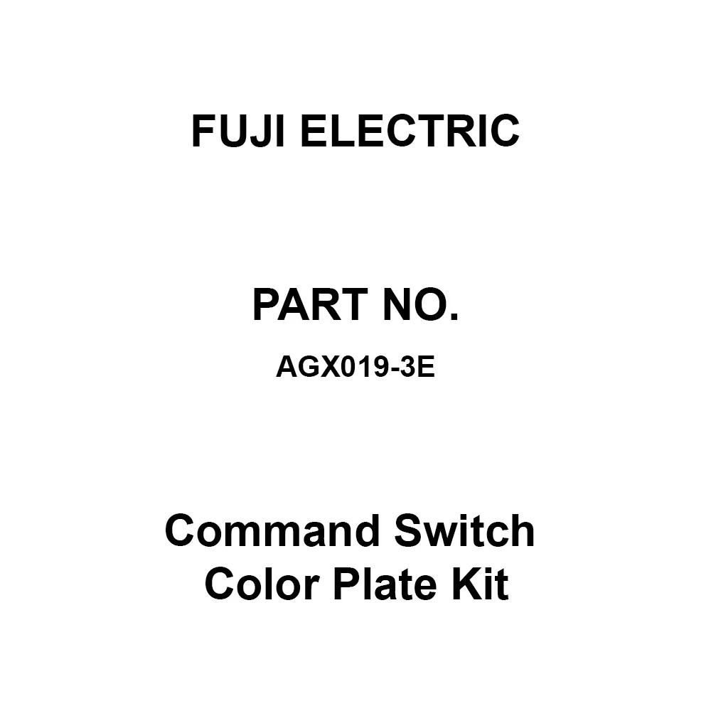 Fuji Electric Command Switch Color Plate Kit for AG22-L, Z type, AGX019-3E