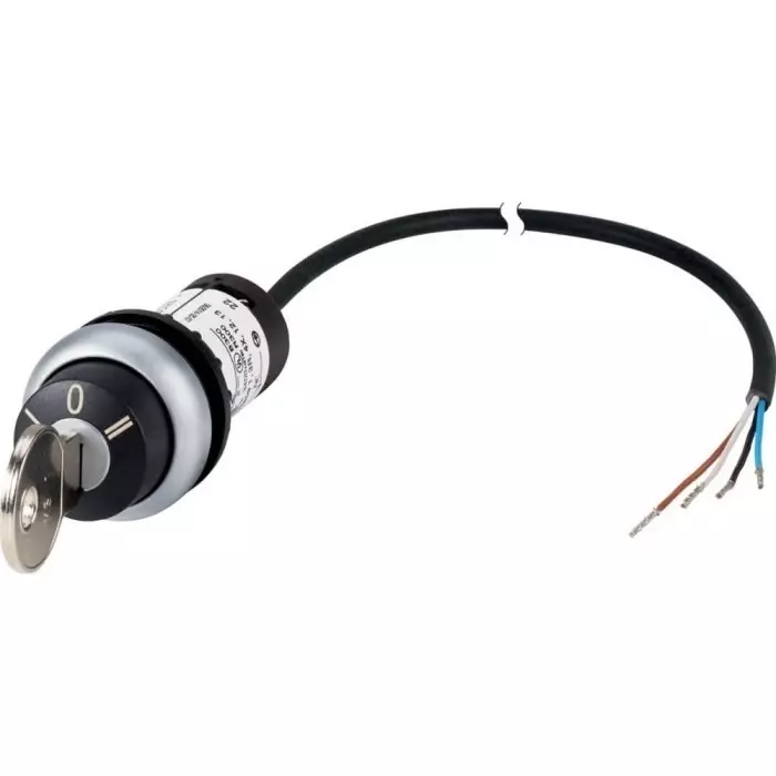 EATON 3-position Key Switch Head, Latching, 22.5 mm Cutout, 186285 C22-WRS3-MS1-K20-P65