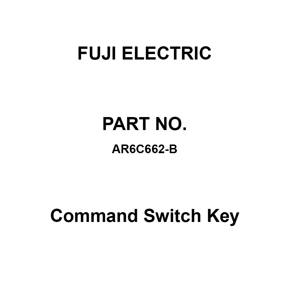 Fuji Electric Command Switch Key B Type, AR6C662-B (Pack of 2)