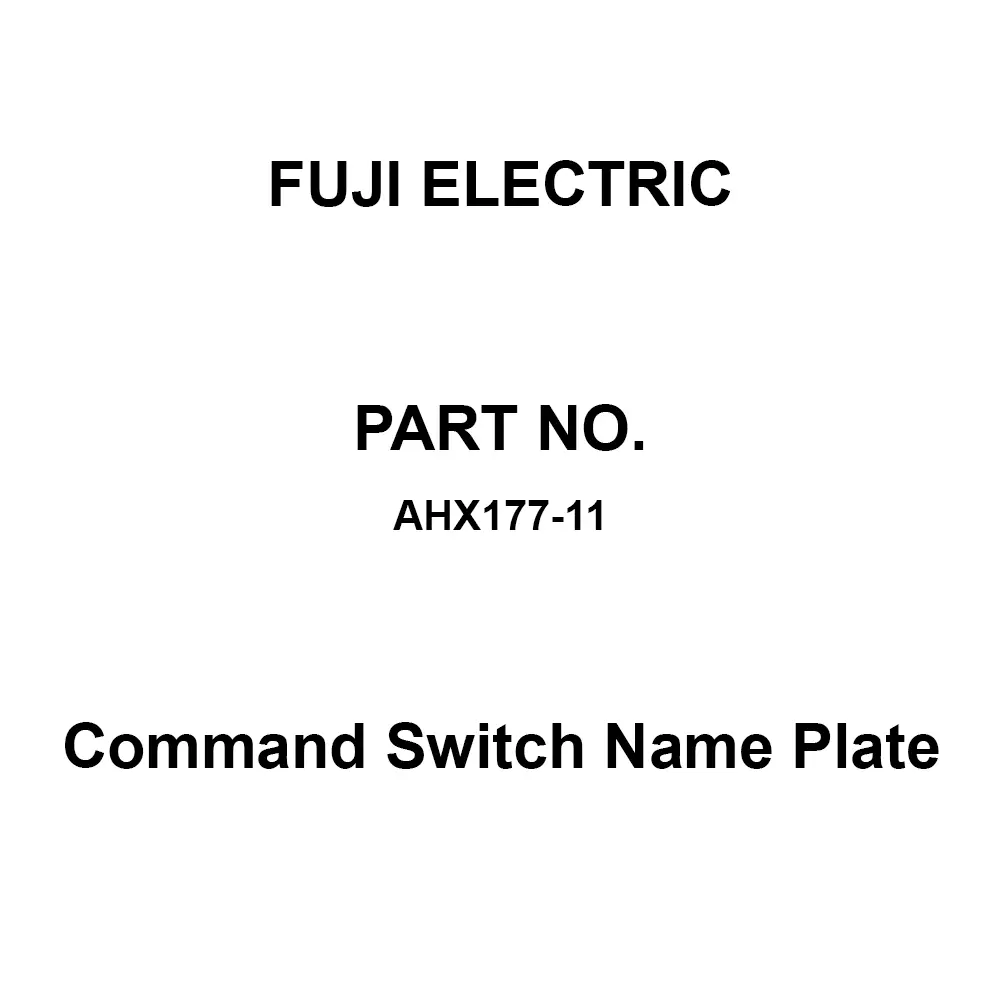 Fuji Electric Command Switch Name Plate Silver Color, AHX177-11