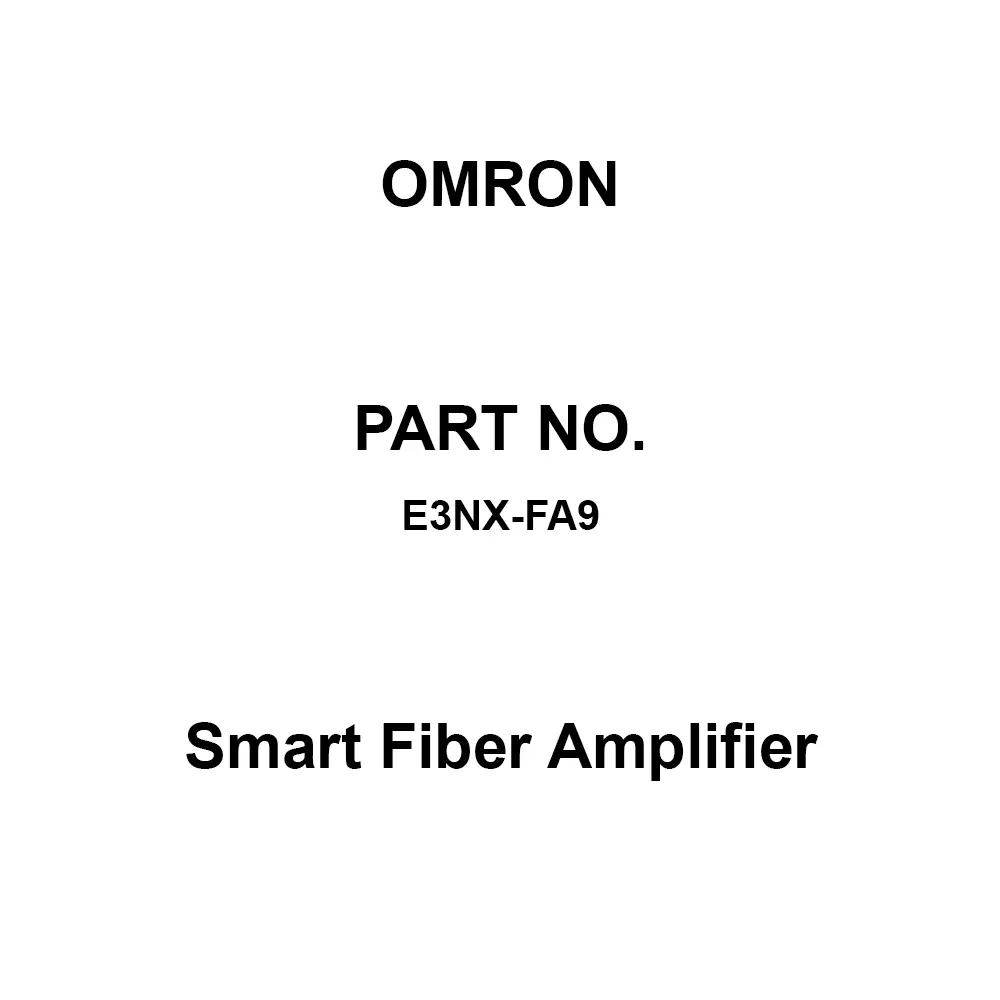 Omron Smart Fiber Amplifier High Function Type, E3NX-FA9