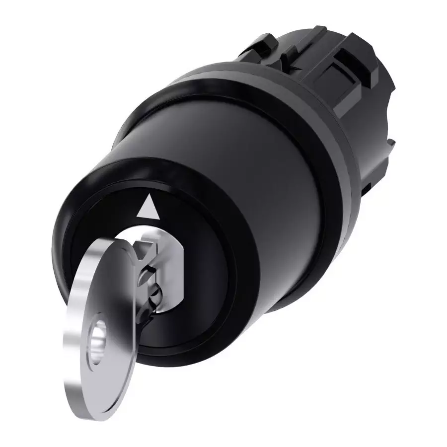 Siemens SIRIUS ACT 3SU10 3-Position Key Switch Head, Latching, 22mm Cutout, 3SU1000-5JL01-0AA0