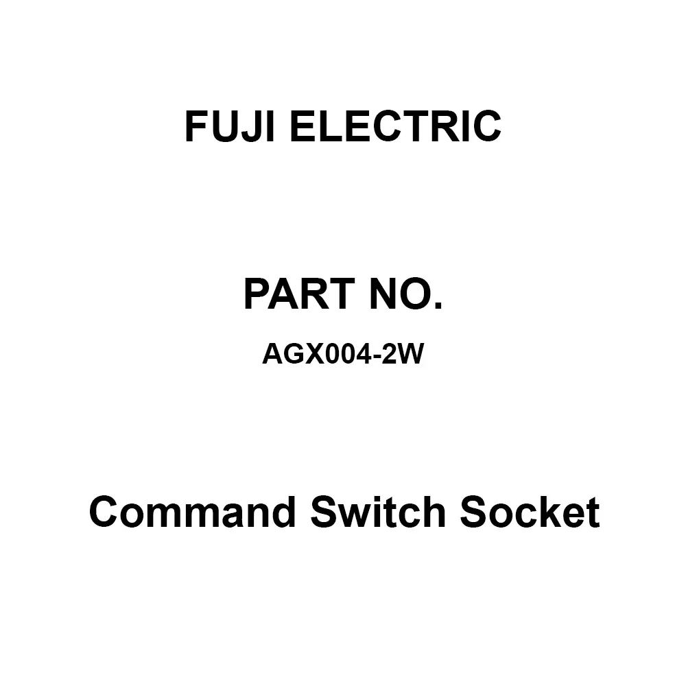 Fuji Electric Command Switch Socket 1A1B, 2A2B Contact Configuration, AGX004-2W